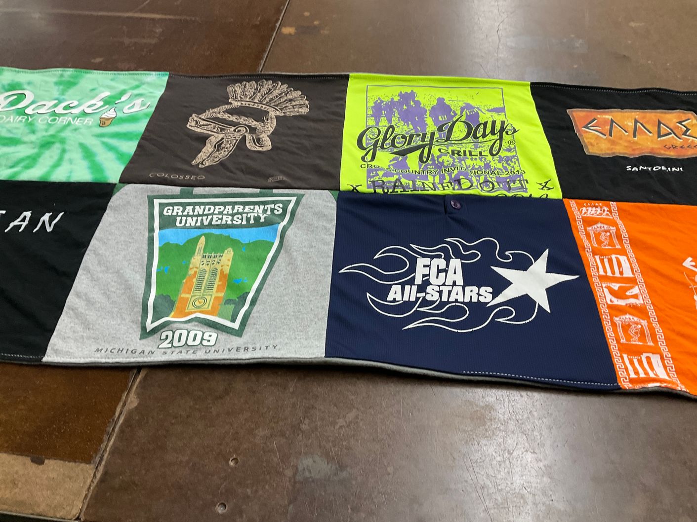 T-shirt quilt from grandparents university by Melanie from VA