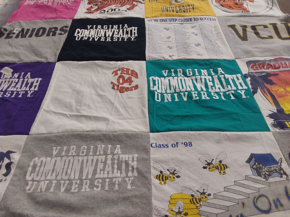 T-shirt quilt from virginia commonwealth university by Mary from VA
