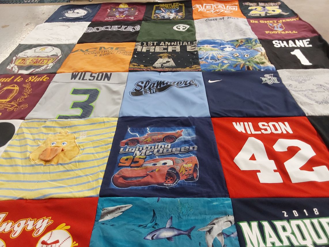 T-shirt quilt from de smet junior high school by Stephanie from MO