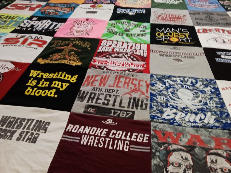 T-shirt quilt from roanoke college by Brian from NJ