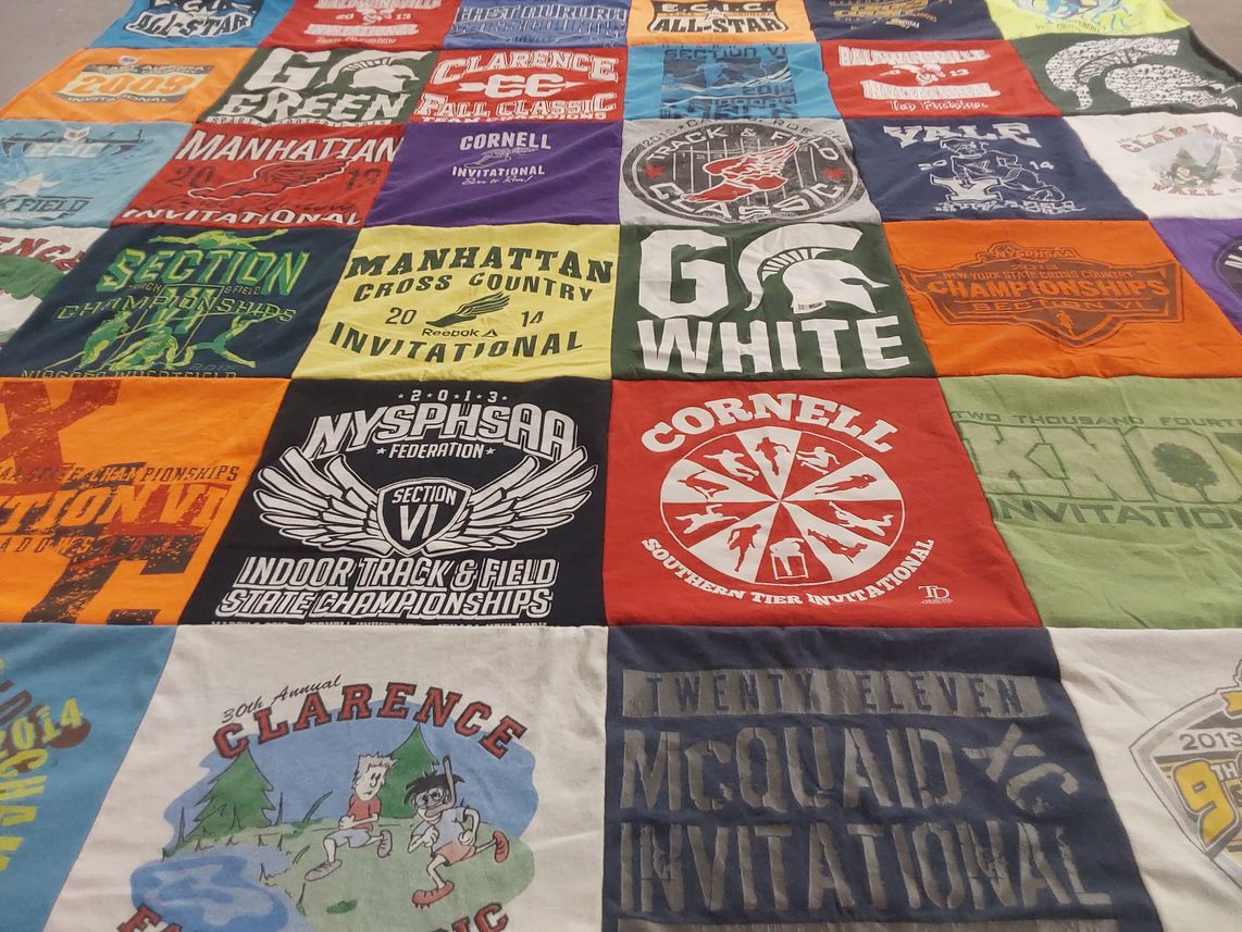T-shirt quilt from cornell university by Lisa from NY