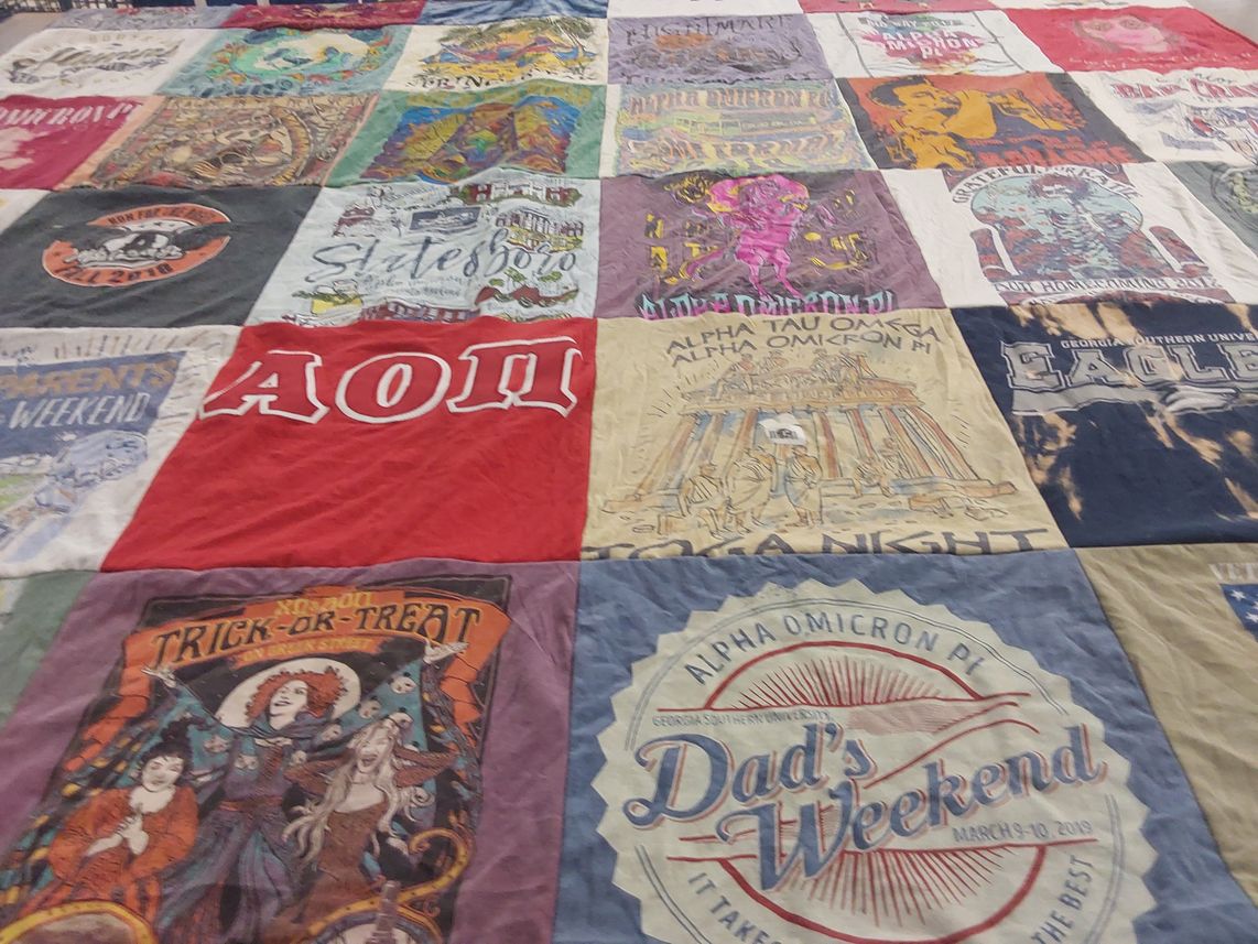 T-shirt quilt from georgia southern university by Randee from FL