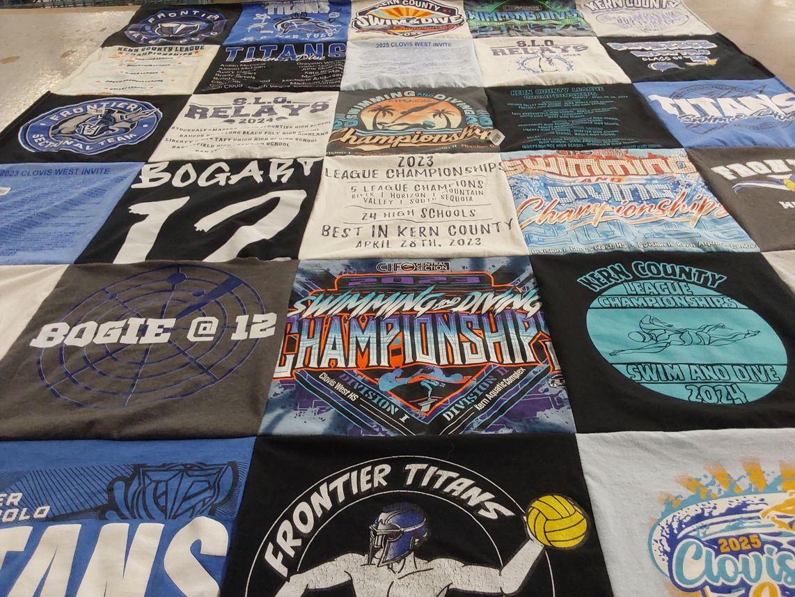 T-shirt quilt featuring frontier titans by Allison from CA