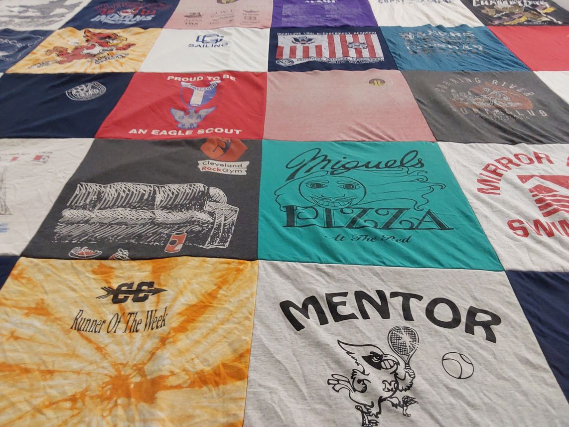 T-shirt quilt from mentor high school by Matt from CT
