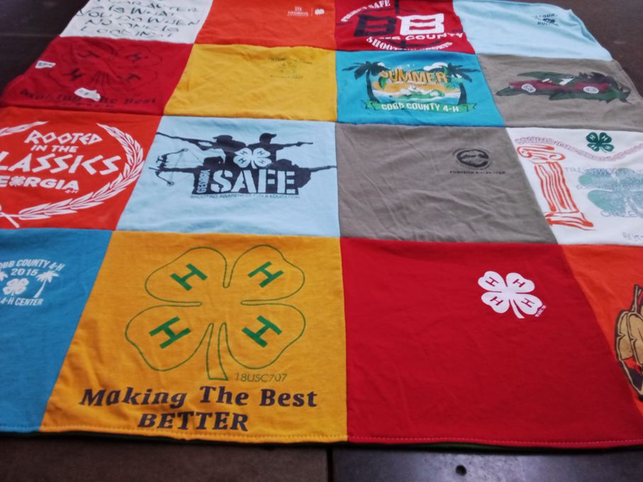 T-shirt quilt with 4-h, education themes by harrileen from GA