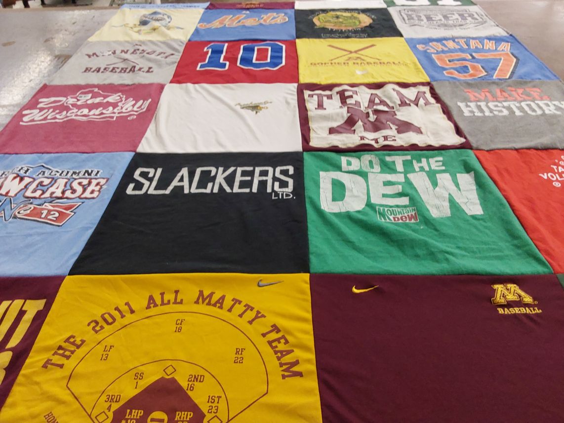 T-shirt quilt featuring university of minnesota baseball by Carol from WI