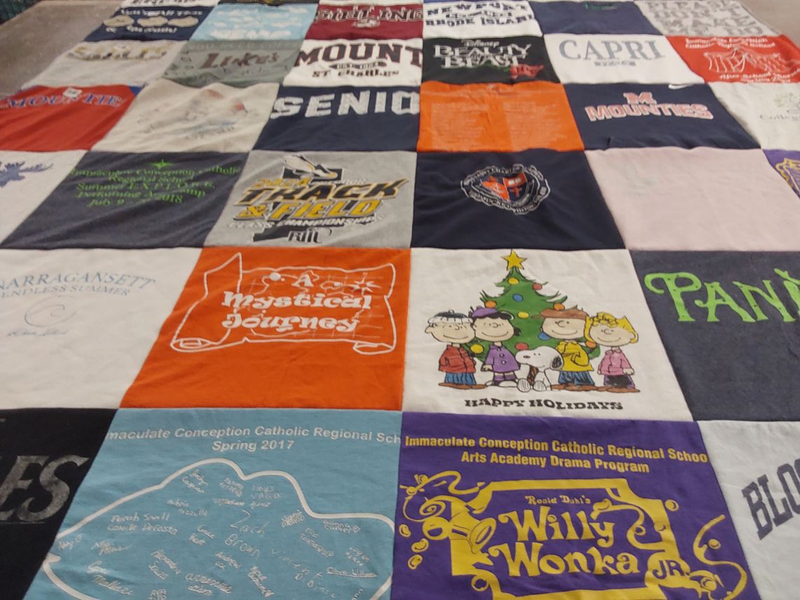 T-shirt quilt from immaculate conception catholic regional school by Daniele from RI