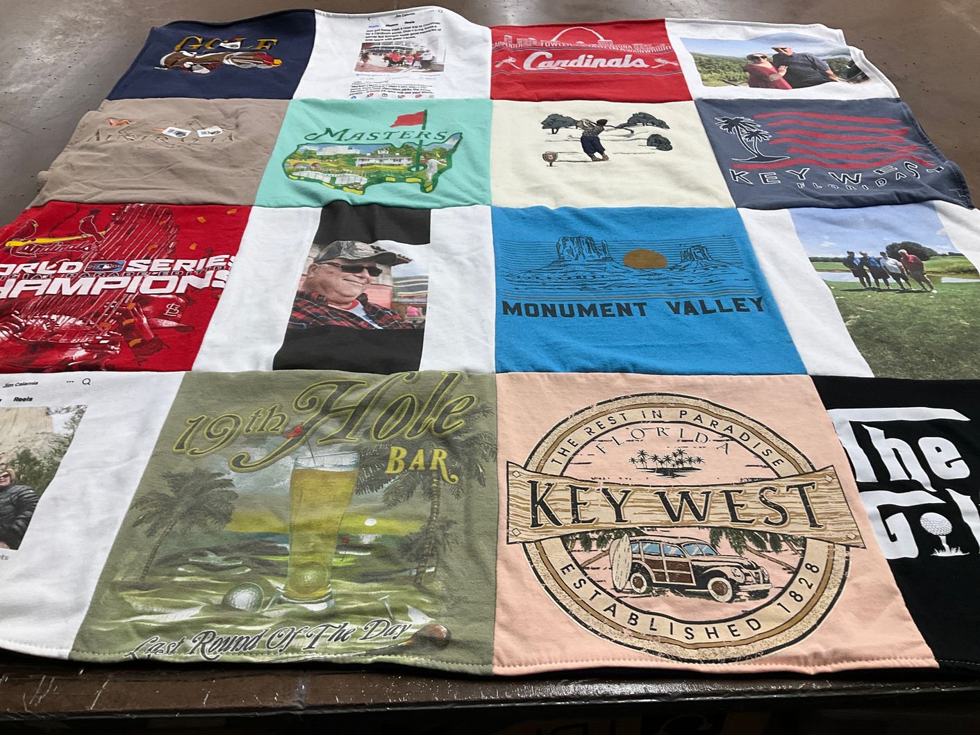 T-shirt quilt featuring st. louis cardinals by margaret from MO