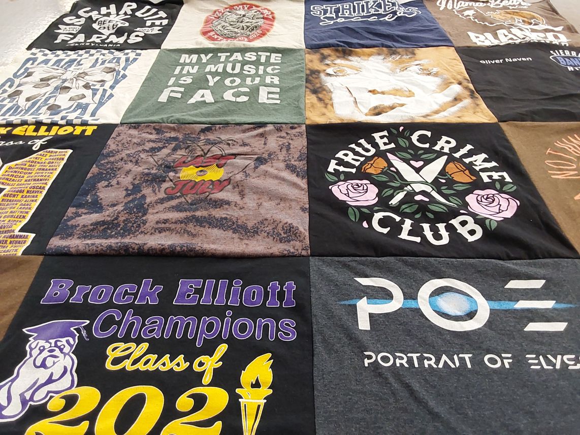 T-shirt quilt from brock elliott high school by Kris from CA