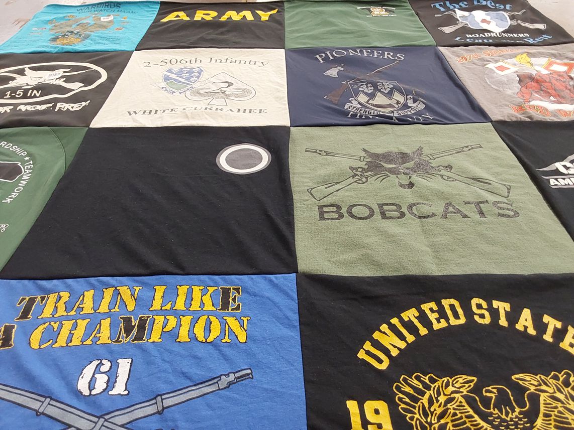 T-shirt quilt featuring bobcats by Jessa from WA
