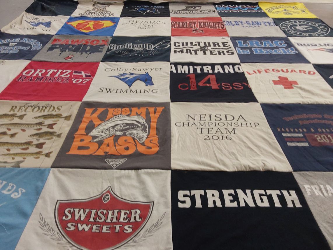 T-shirt quilt featuring neisda championship team by Shawna from RI