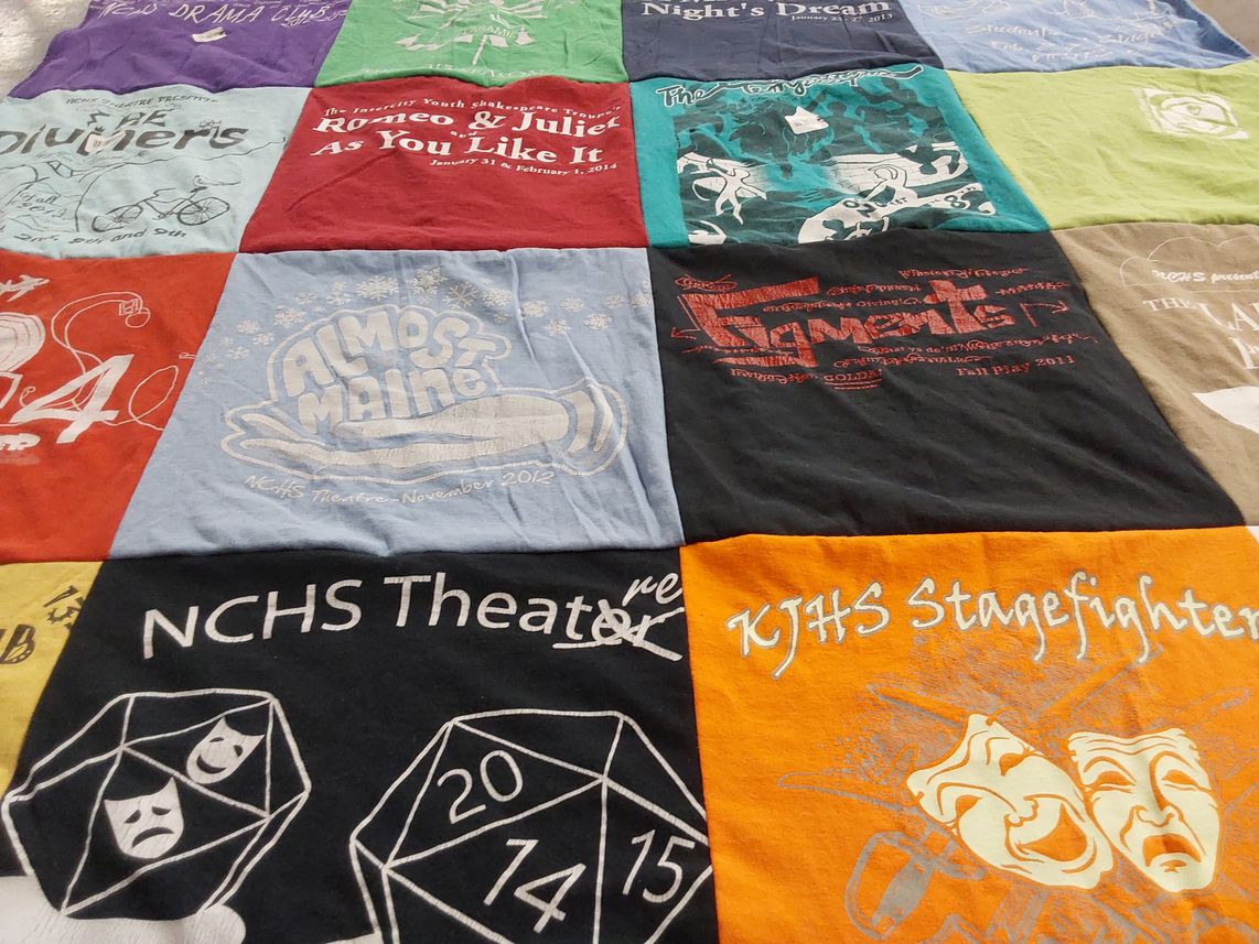 T-shirt quilt from north cattaraugus high school, kendall junior high school by Catherine from IL