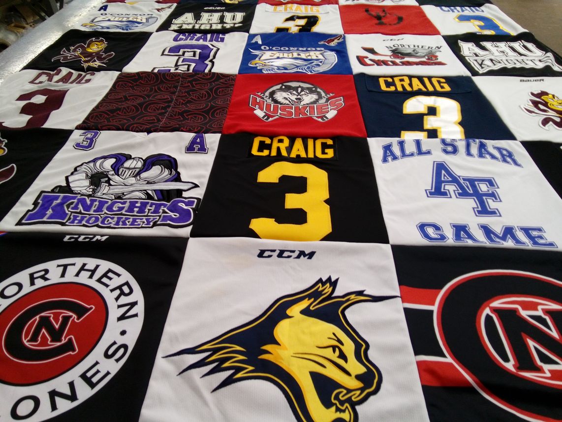 T-shirt quilt featuring knights hockey by john from AZ