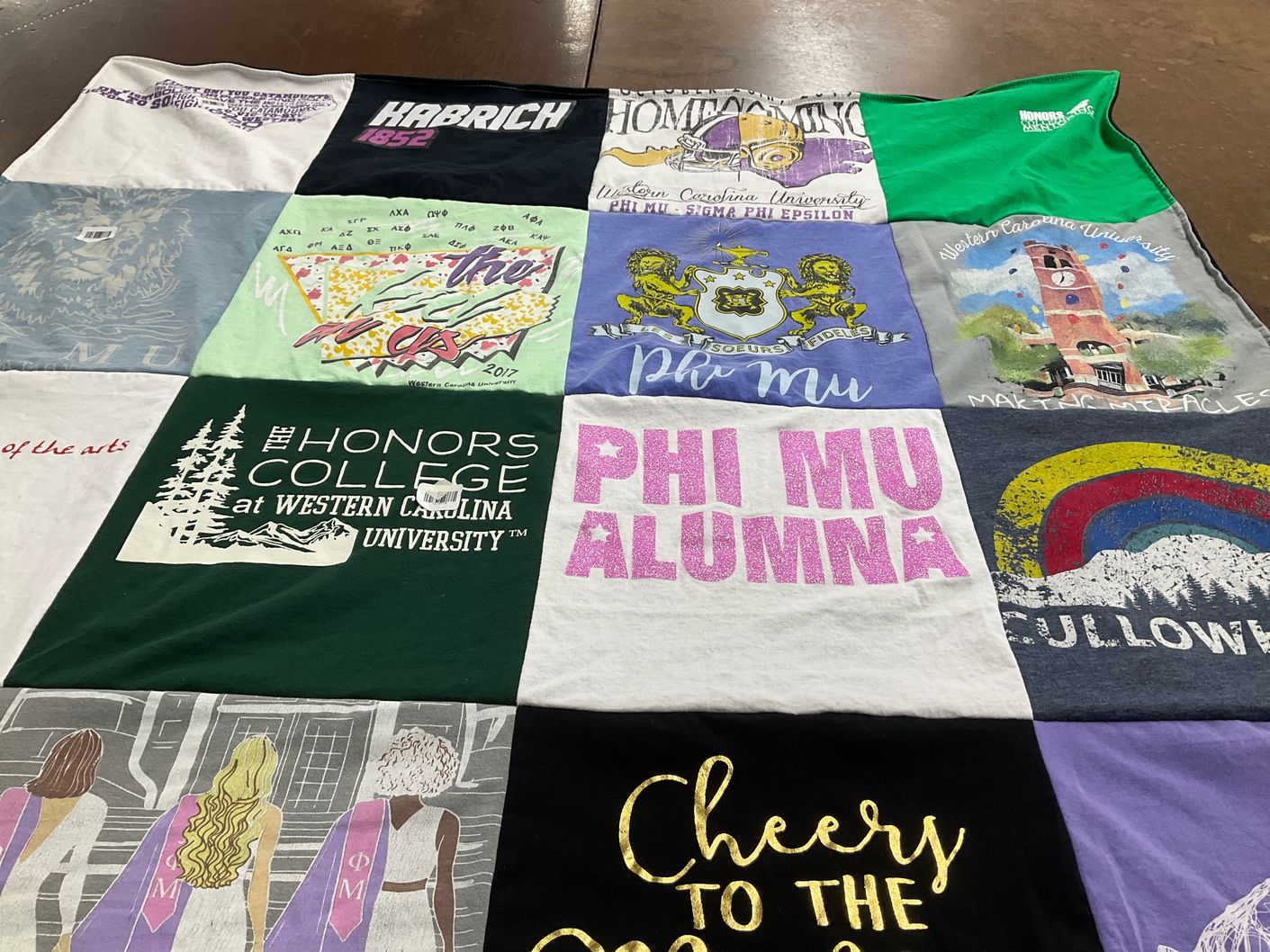 T-shirt quilt from western carolina university by Jody from NC