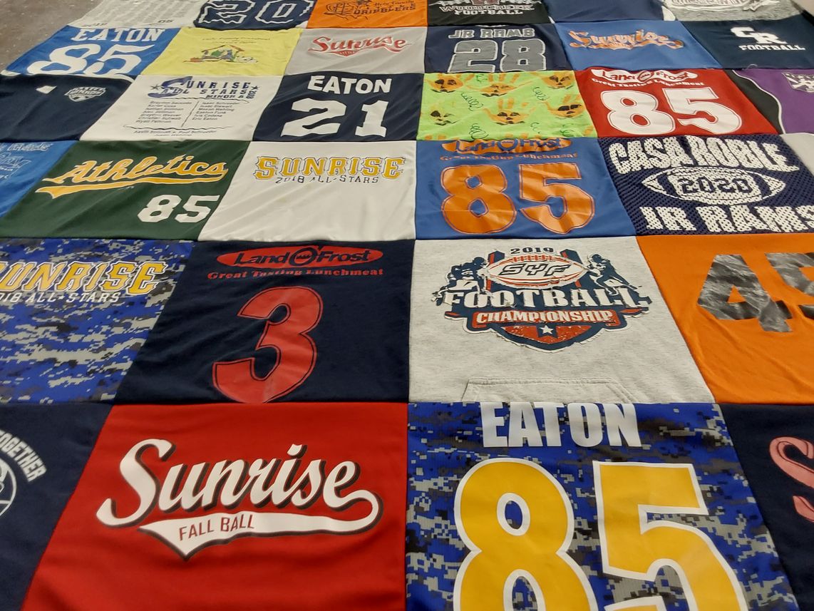 T-shirt quilt featuring jr braves by Melissa from CA