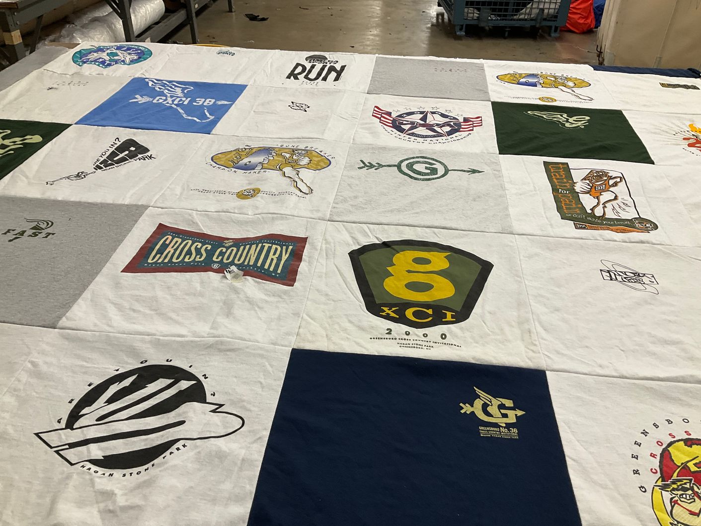 T-shirt quilt from greenwood high school by Charlie from NC