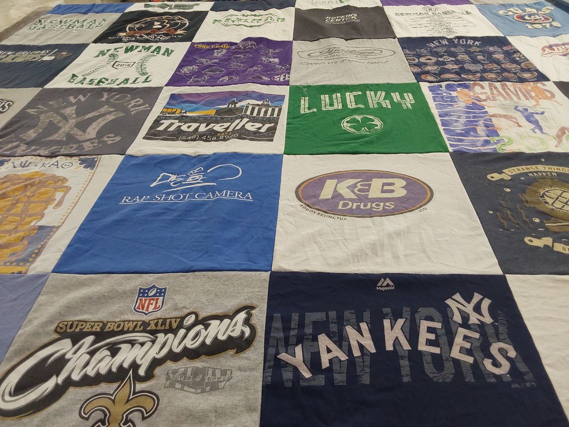 T-shirt quilt featuring new york yankees by kelly from LA