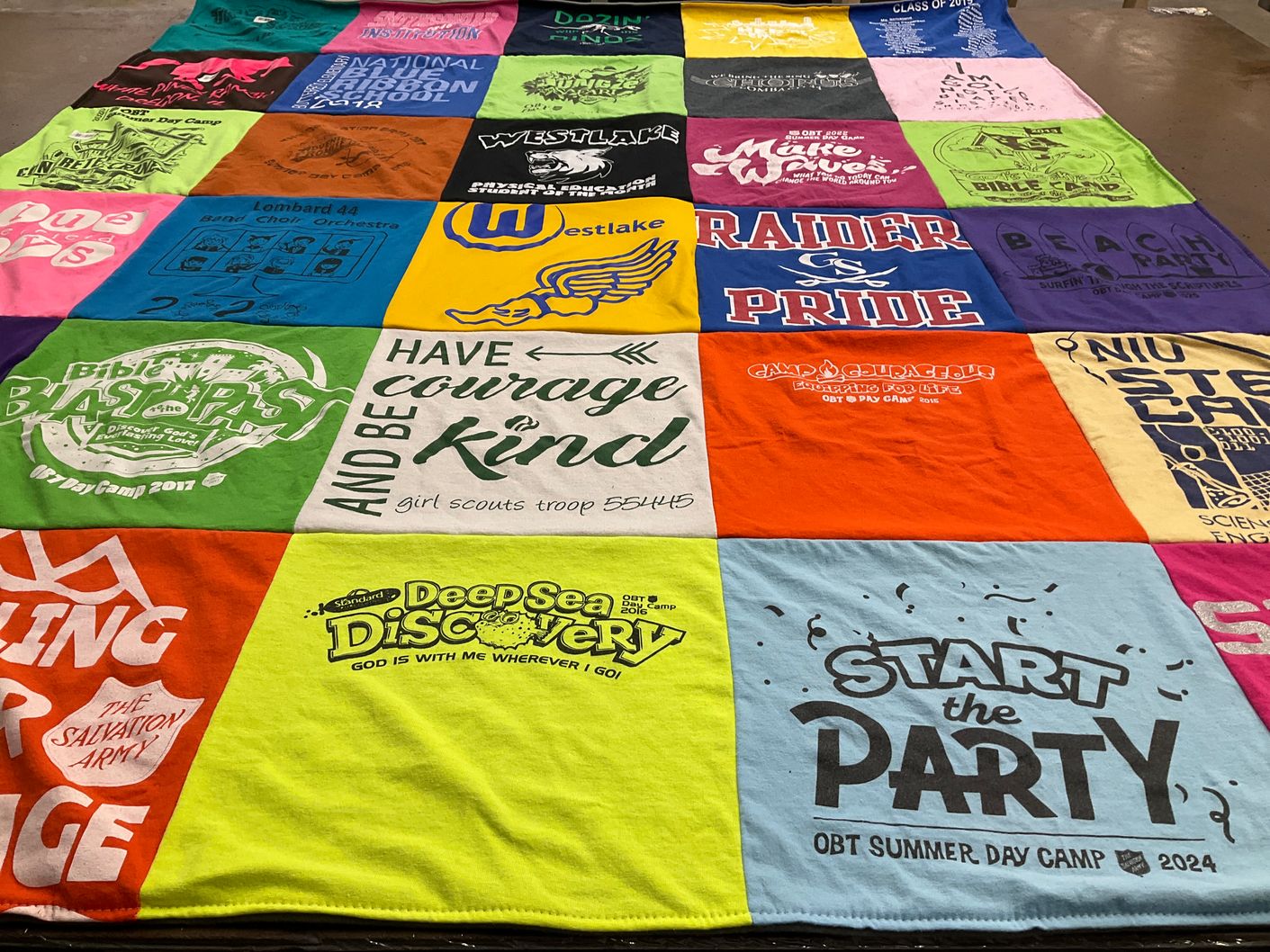 T-shirt quilt from northern illinois university by Elizabeth from IL