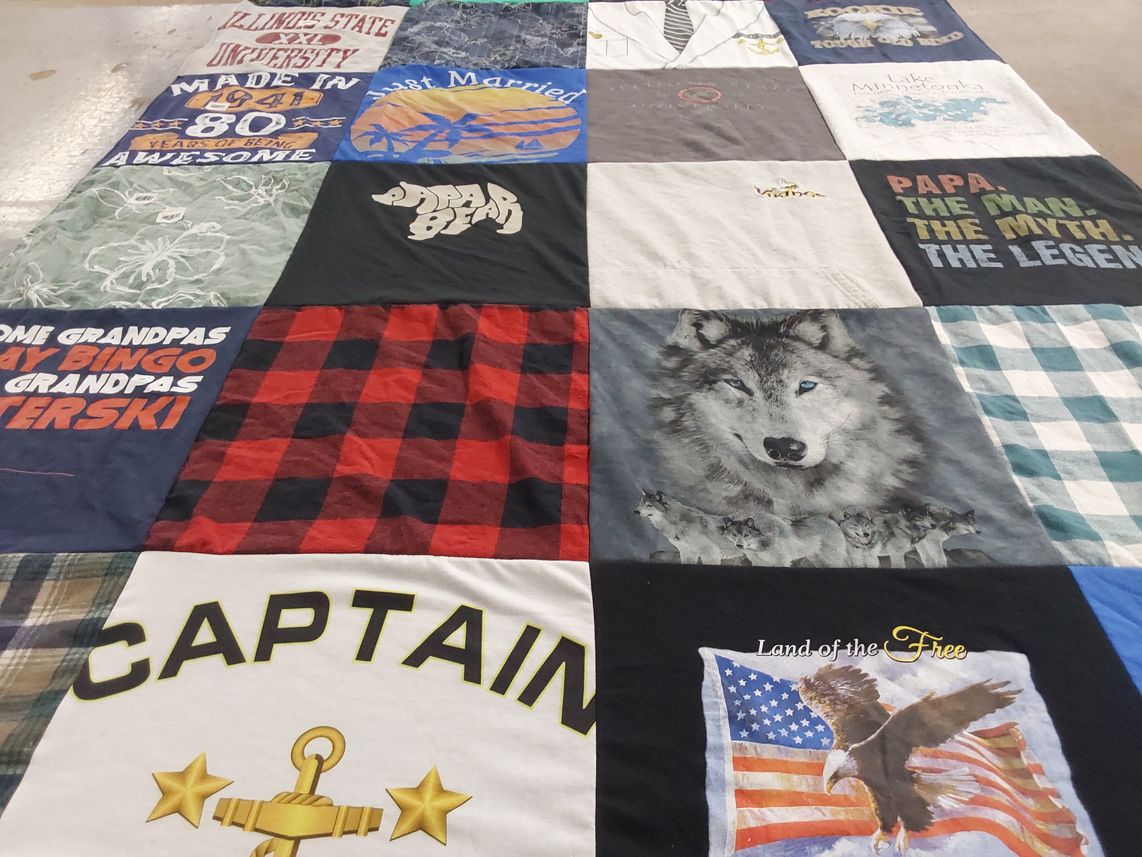 T-shirt quilt from illinois state university by Christine from IL
