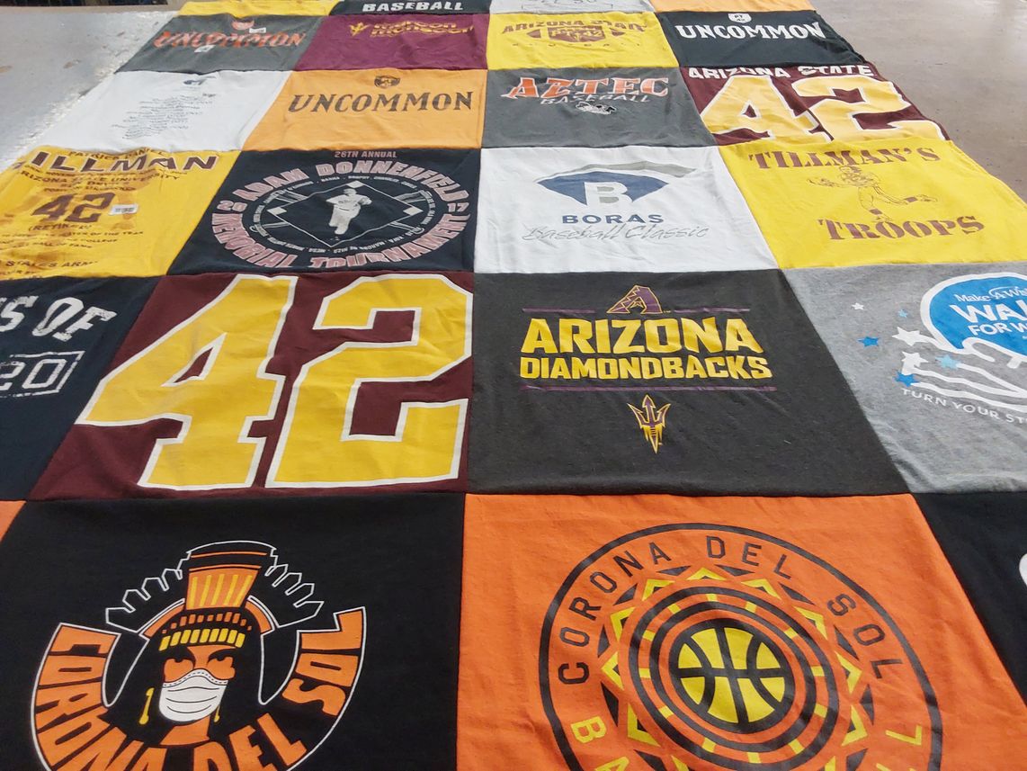 T-shirt quilt featuring arizona diamondbacks by Melanie from AZ