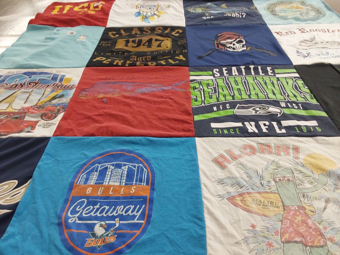 T-shirt quilt featuring seattle seahawks by PATRICIA from CA