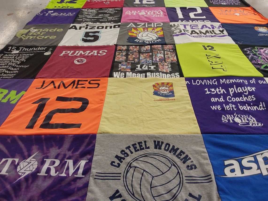 T-shirt quilt featuring arizona storm elite, arizona pumas by Anne from AZ