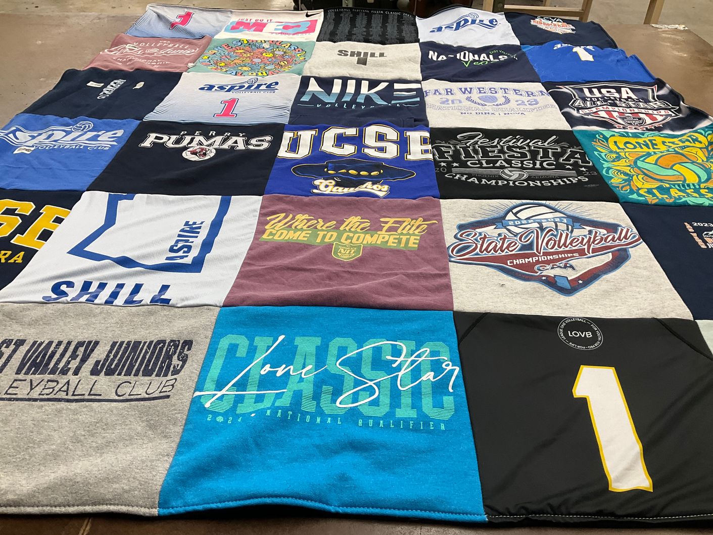 T-shirt quilt featuring university of california, uc by Anne from AZ
