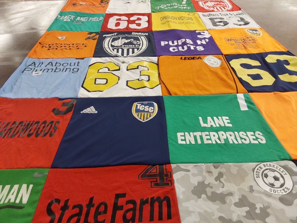 T-shirt quilt featuring tcsfc, south berkeley soccer by Matthew from WV