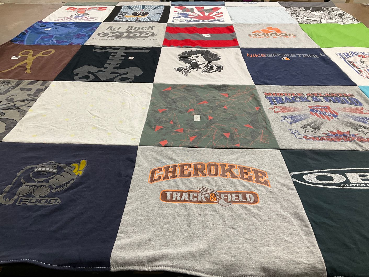 T-shirt quilt featuring cherokee high school track and field by Wendy from NJ