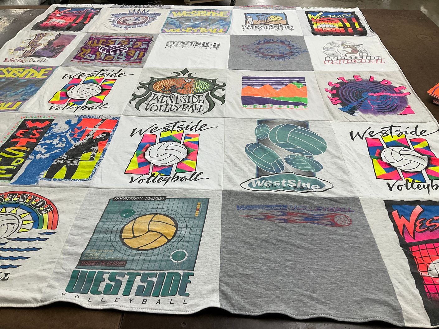T-shirt quilt featuring westside volleyball by Michael from CA