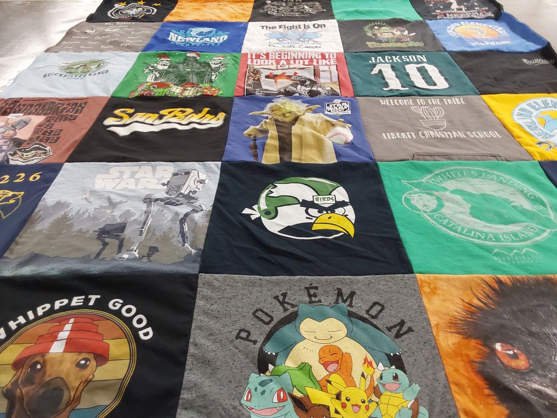 T-shirt quilt from liberty christian school by Carrie from CA