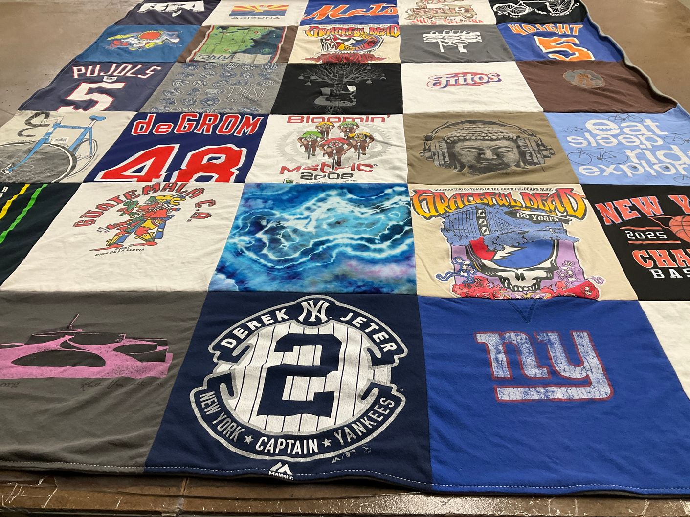 T-shirt quilt featuring new york yankees, new york giants by Dominic from NY