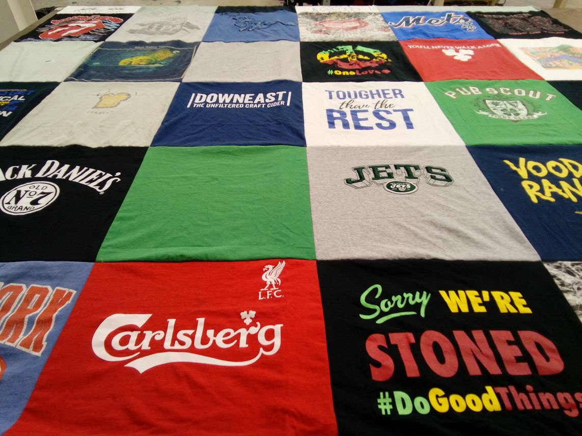 T-shirt quilt featuring new york jets by Elissa from NY