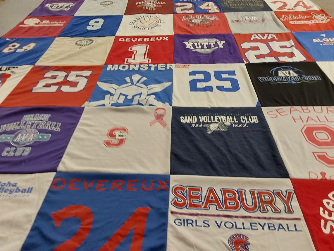 T-shirt quilt from seabury hall by Tia from CO
