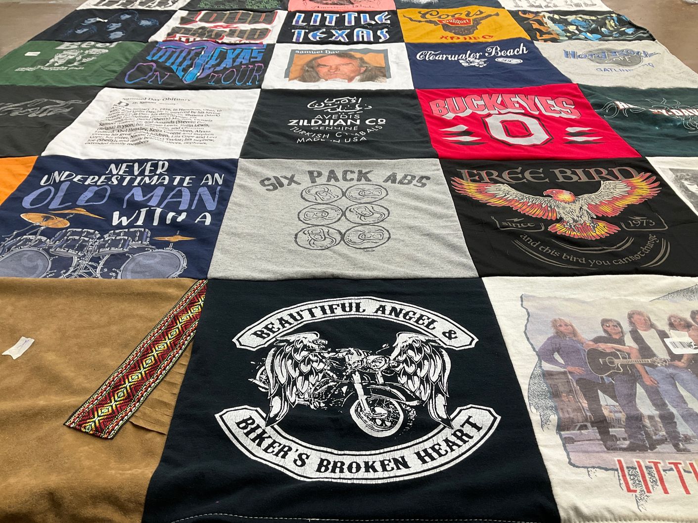 T-shirt quilt featuring buckeyes by Brenda from OH