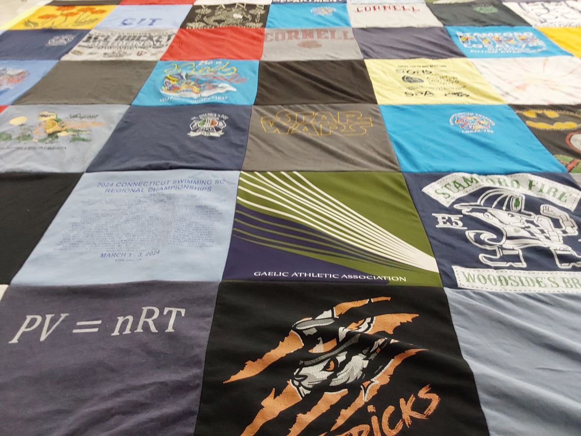 T-shirt quilt from cornell university, purdue university by soraya from CT