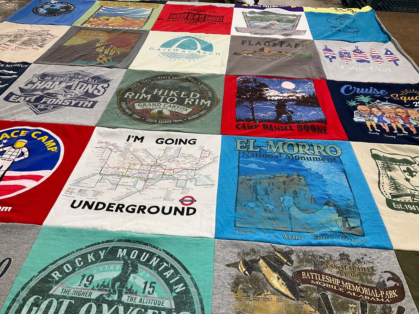 T-shirt quilt from forsyth county high school by Amy from SC