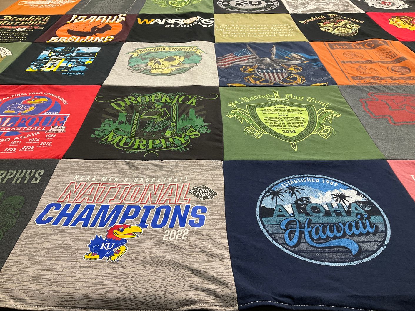 T-shirt quilt from university of kansas by Brad from NJ
