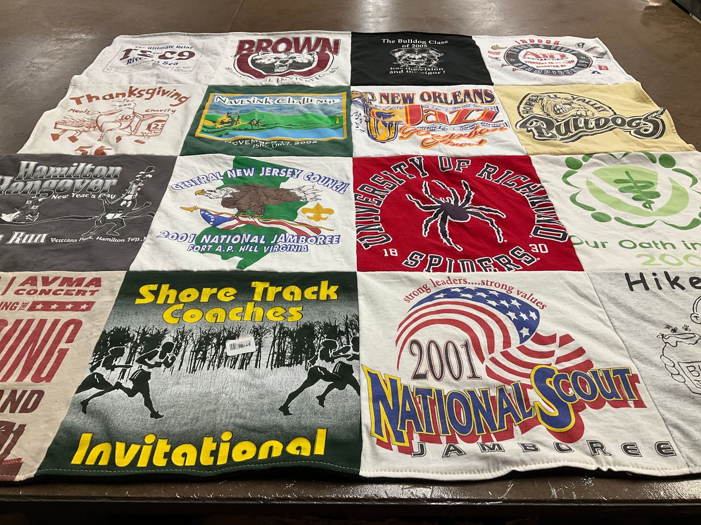 T-shirt quilt featuring bulldogs by Cynthia from NJ