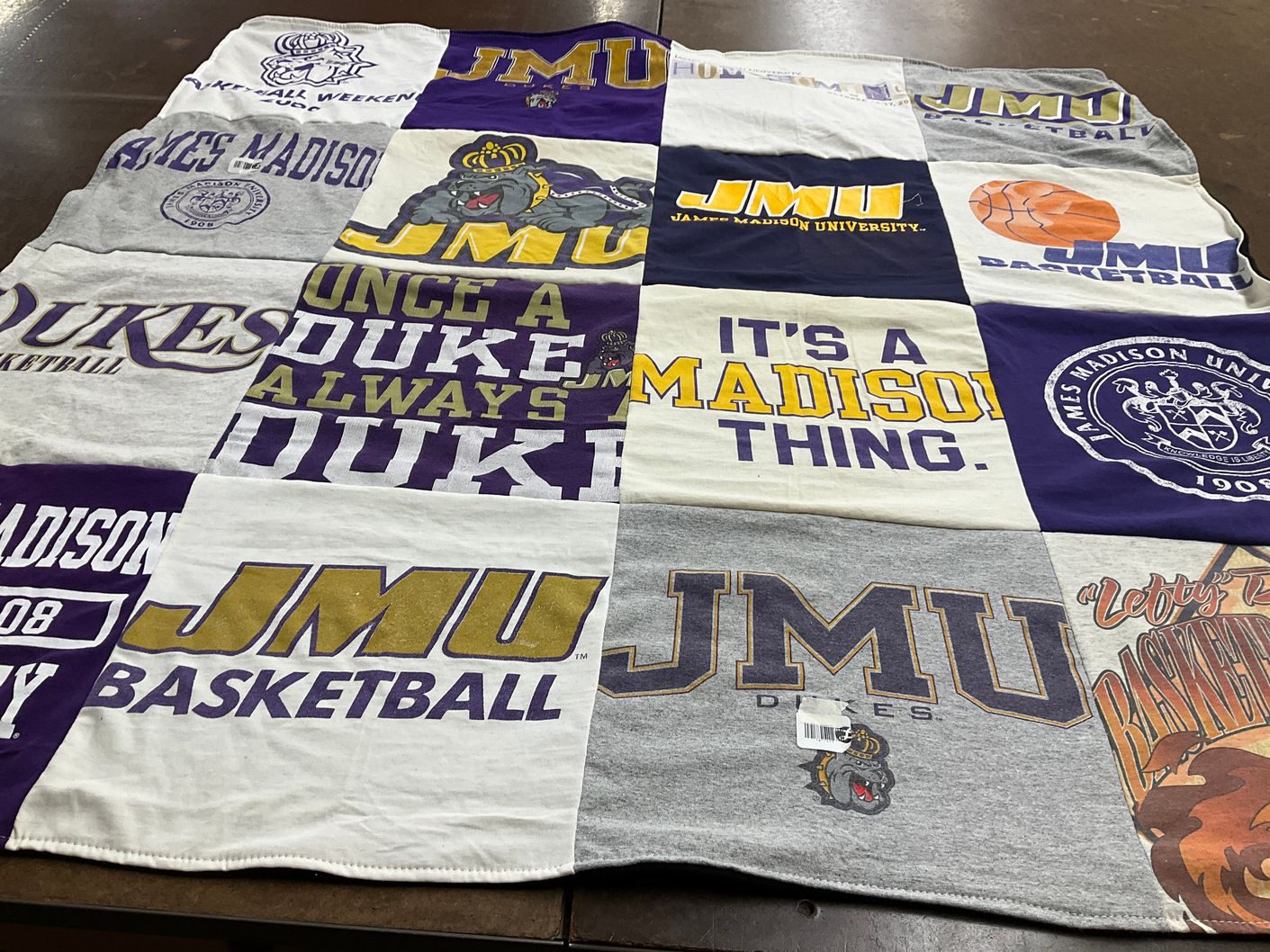 T-shirt quilt featuring james madison university dukes by FREDRICK from VA