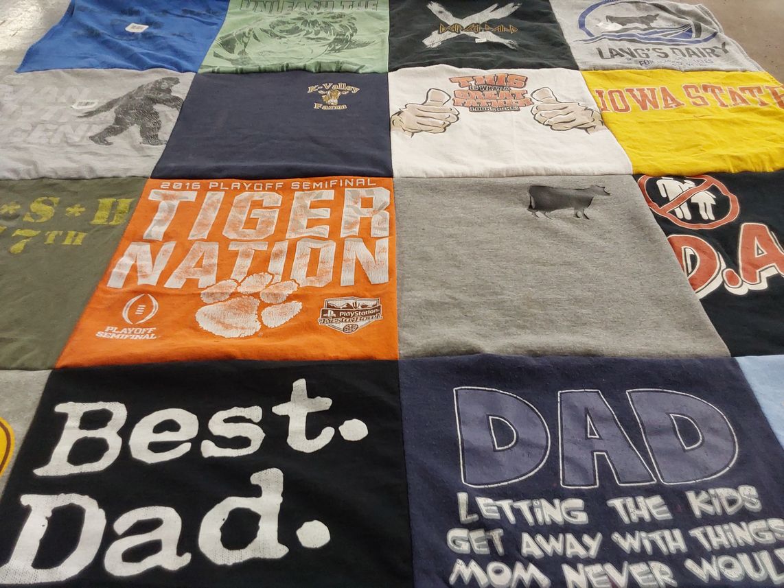 T-shirt quilt from iowa state university by Annette from IA