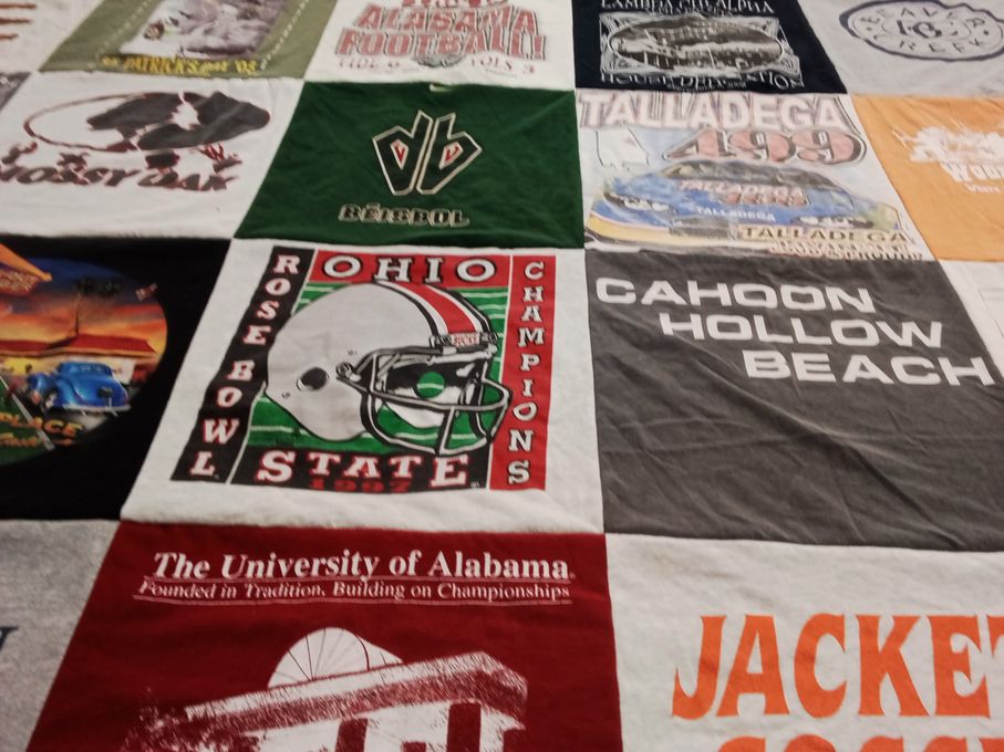 T-shirt quilt featuring ohio state university by David from VA
