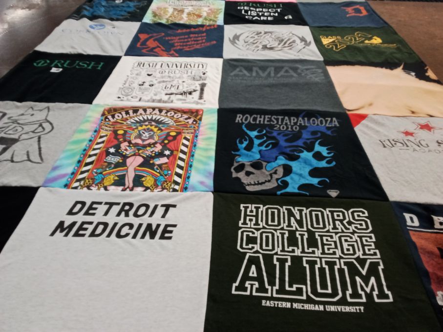 T-shirt quilt from eastern michigan university by Brianna from IL