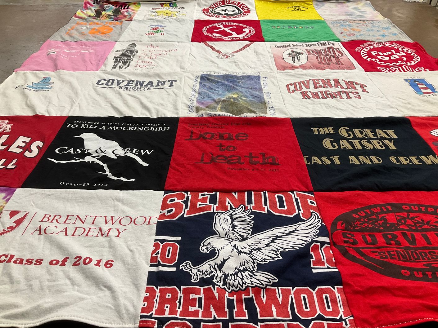 T-shirt quilt featuring brentwood academy football by Hannah from TN