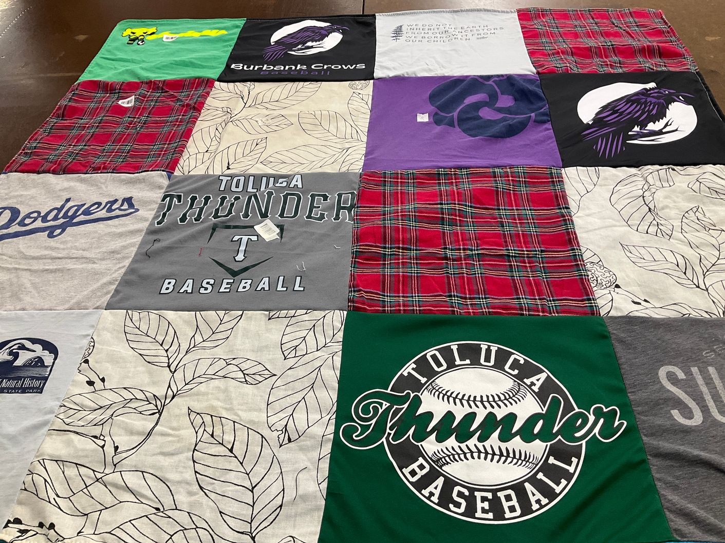 T-shirt quilt featuring burbank crows, toluca thunder by Tamara from CA