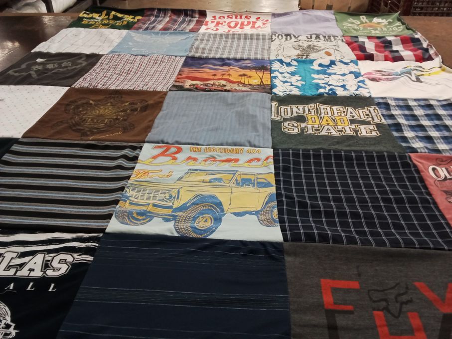 T-shirt quilt from long beach state university by Brisa from CA