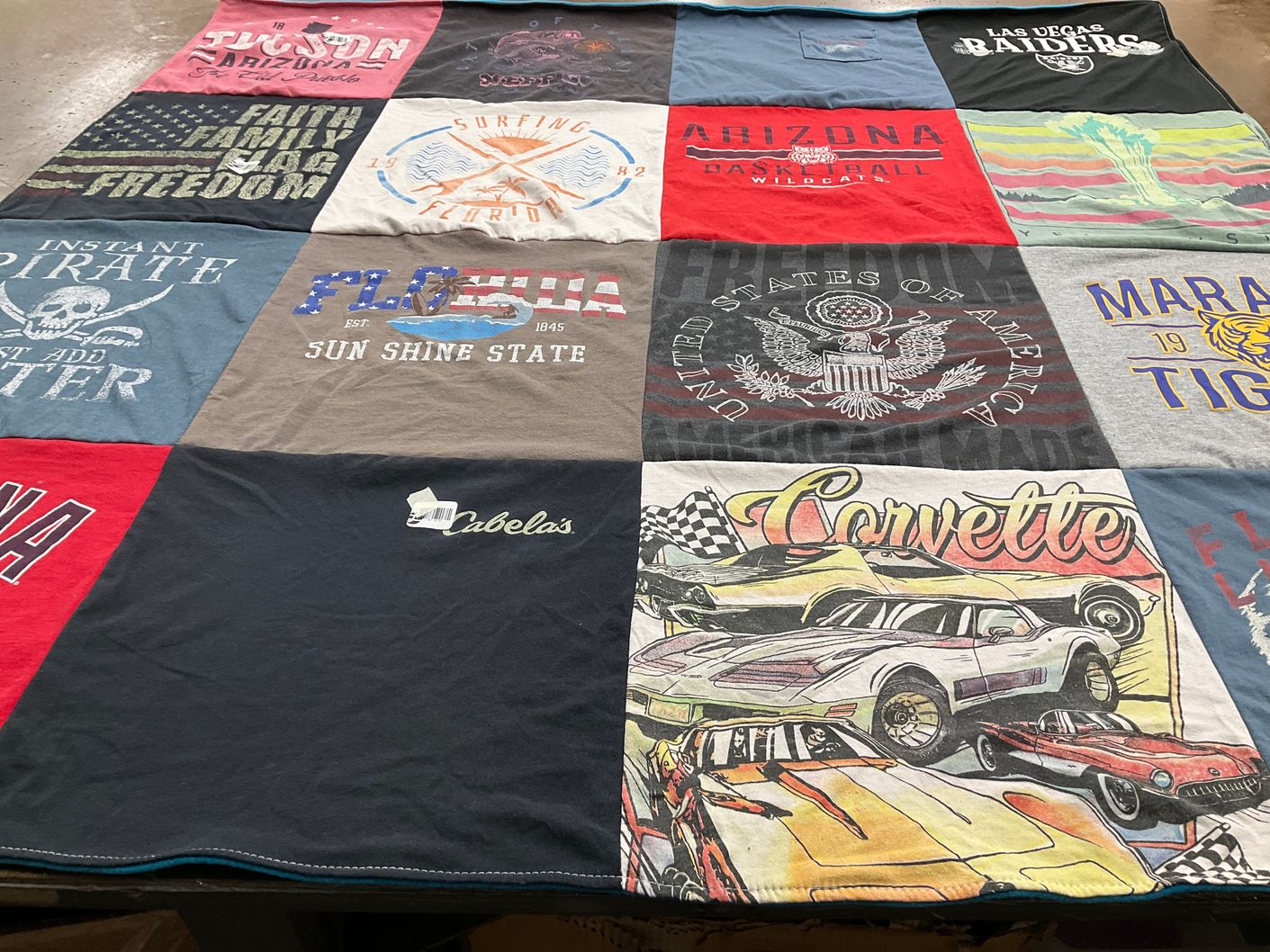 T-shirt quilt featuring university of arizona wildcats by Jessica from VA