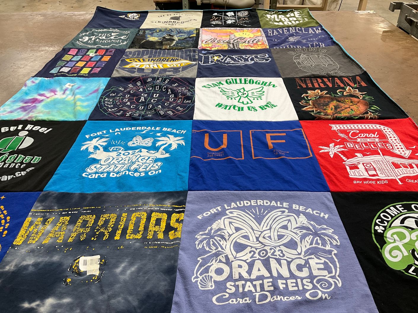 T-shirt quilt from university of florida by Kimberly from FL