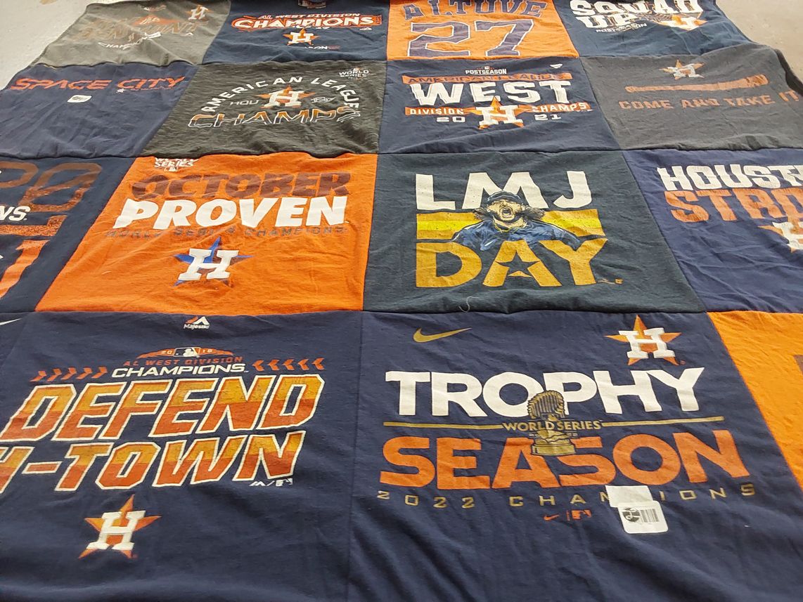 T-shirt quilt featuring houston astros by Charlotte from TX