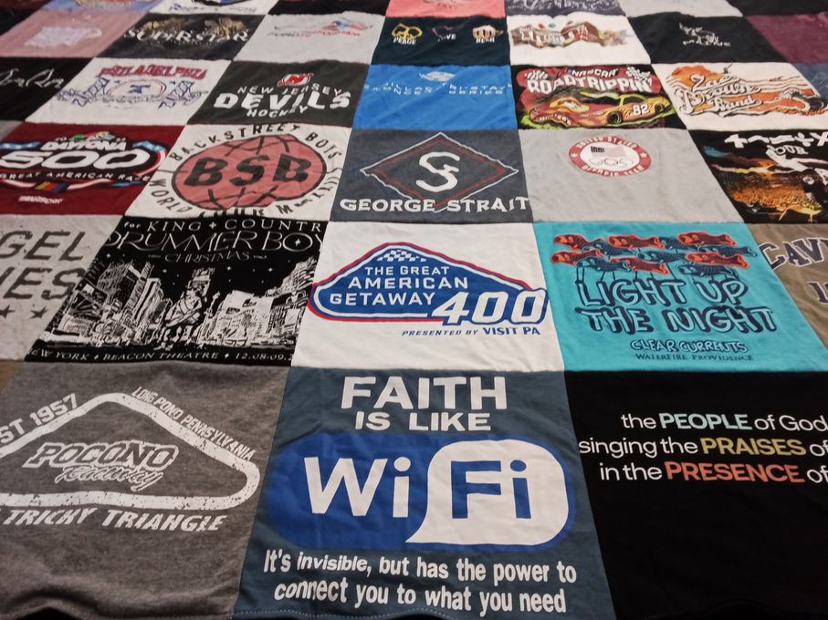 T-shirt quilt featuring new jersey devils by Donna from NJ